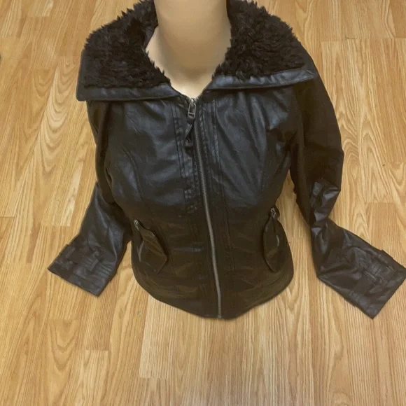 Sebby Jackets Coats Sebby Size S Faux Leather And Faux Fur
